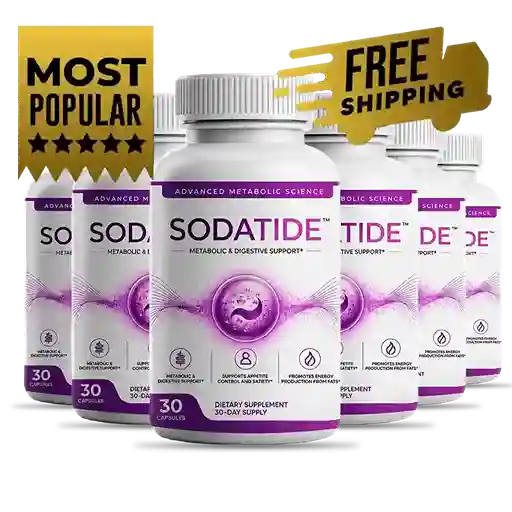 Sodatide metabolic and digestive support capsules — 6 bottle best value pack